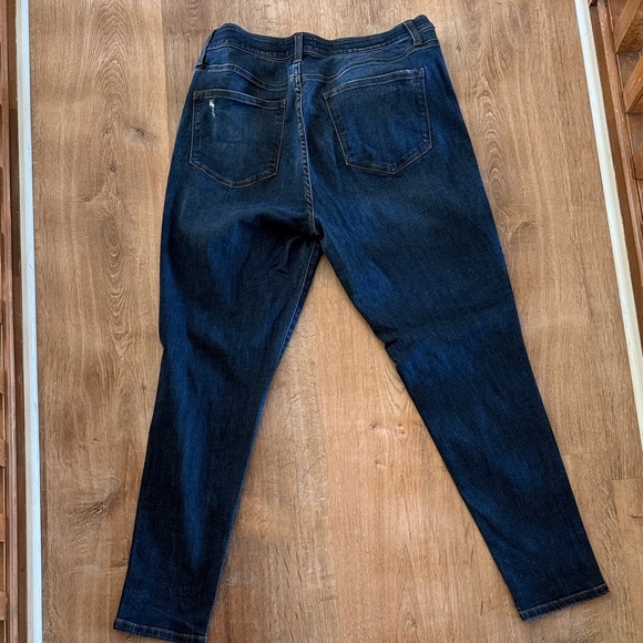 LuLaRoe Dark Blue Skinny Jeans with Distressed Details - Picture 3 of 4